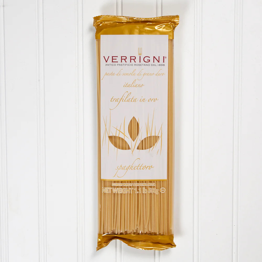 Verrigni Spaghettoro Trafilata in Oro (Gold Die Cut) Pasta 1.1 Lb (500