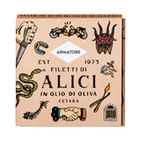 Armatore Filetti di Alici Anchovy Fillets Cetara Amalfi Coast in Olive Oil Can 3.2 oz (90 g)