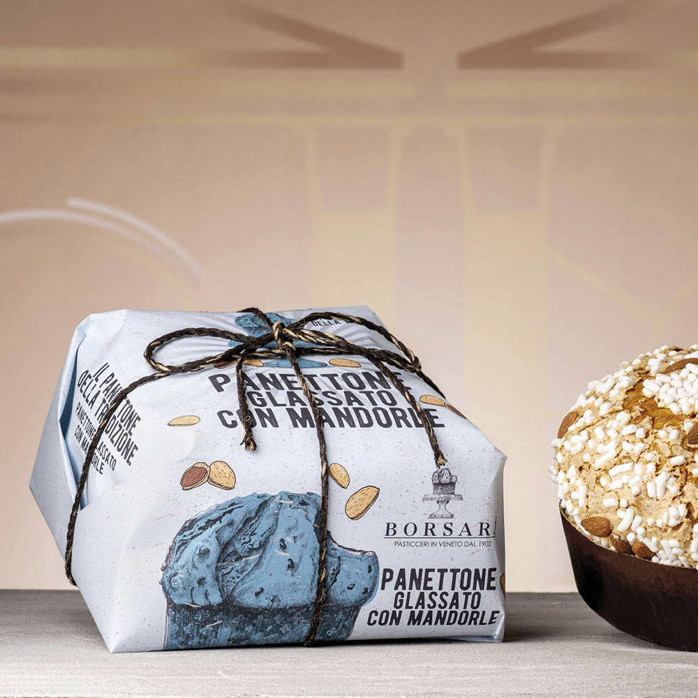 Borsari Panettone Glassato con Mandorle Glazed with Almonds 2.2 lb