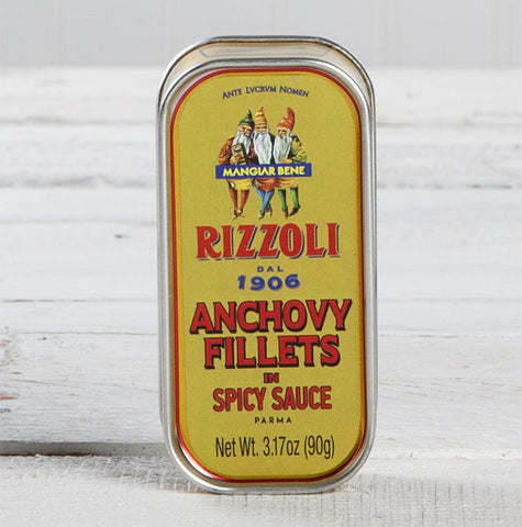 Rizzoli Anchovy Fillets in Spicy Sauce Tin 3.17 oz (90 g)