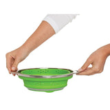 HIC Kitchen Collapsible Silicone Colander 9.5in
