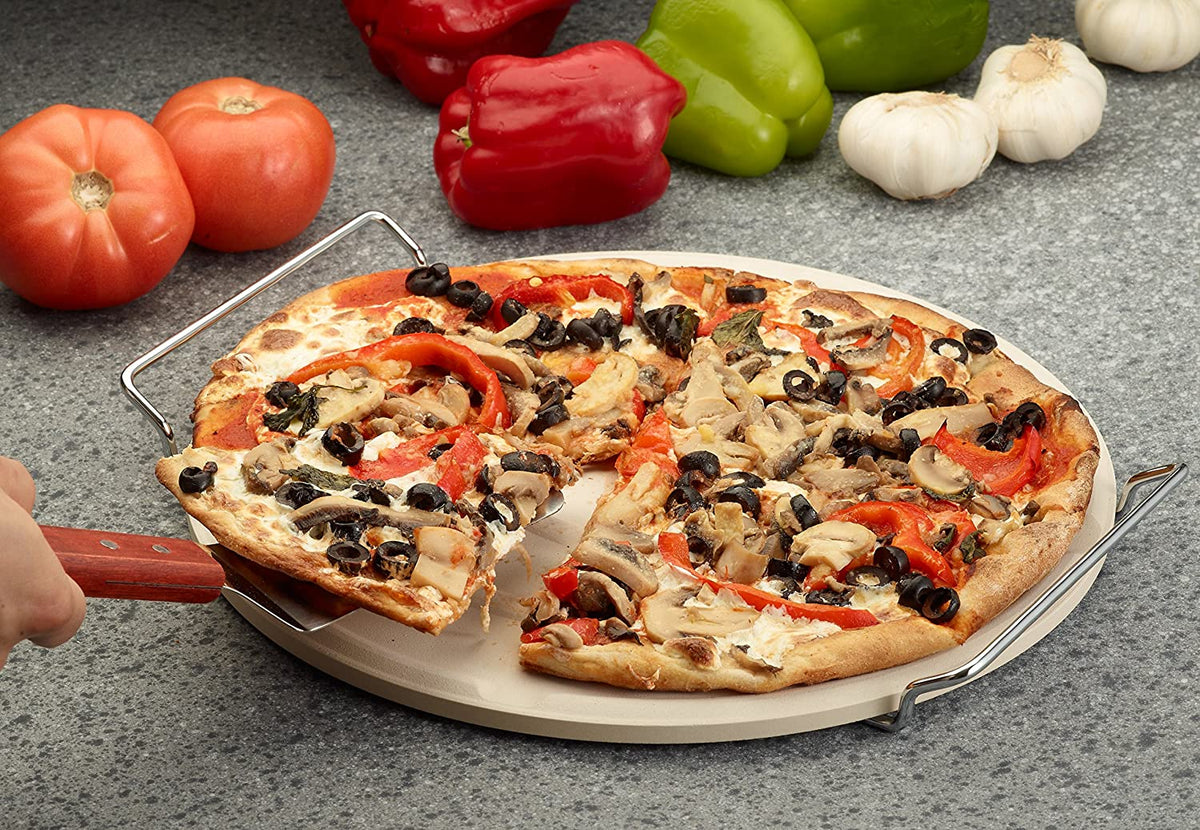 Nordic ware pizza clearance stone