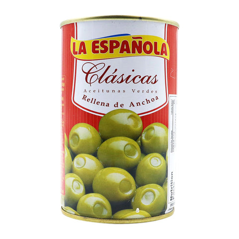 La Española Green Olives Stuffed w/ Anchovies 12.34 oz (350 g)