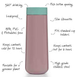 Lund London Skittle Travel Mug Pink & Mint 12 fl oz (350 ml)