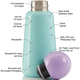 Lund London Skittle Water Bottle Mint & Lilac 10 fl oz (300 ml)
