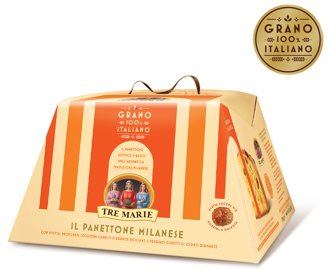 Tre Marie Il Panettone Milanese With Raisins 100 % Grano Italiano 1.65 –  Tavola Italian Market