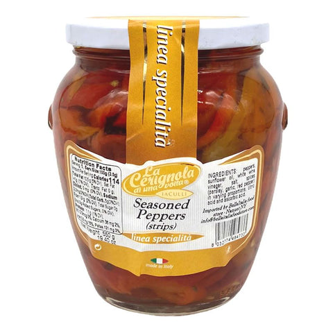 La Cerignola, Seasoned Peppers Strips 19.4 oz (550 g)