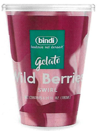 Bindi, Wild Berries Swirl Gelato Cup