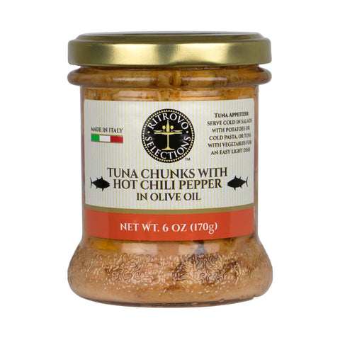Ritrovo Selections Tuna Chunks with Hot Chili Pepper in Olive Oil 6 oz (170 g)