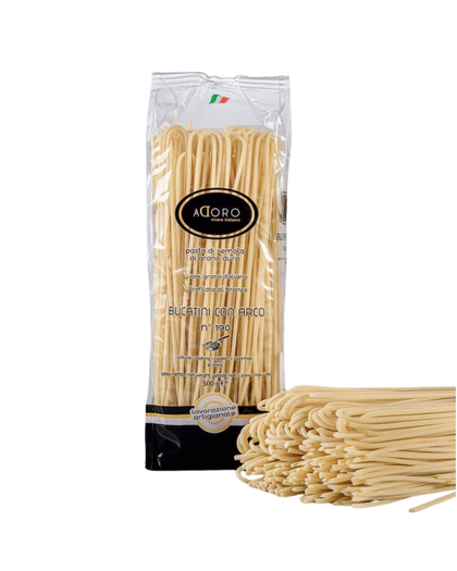 Adoro Bucatini con Arco Pasta 1.1 lb (500 g) - Tavola Italian Market