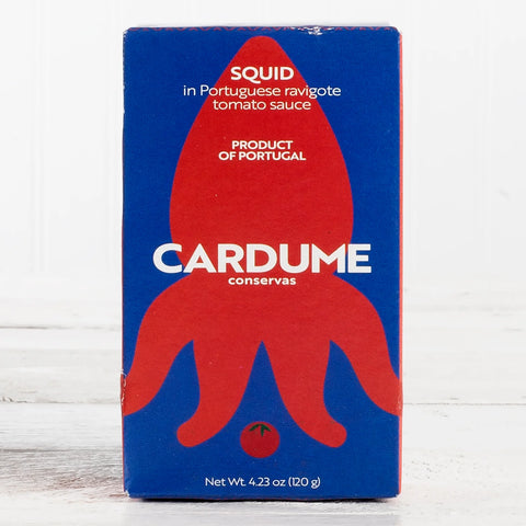 Cardume Conservas Squid in Portuguese Ravigote Tomato Sauce 4.23 oz (120 g)