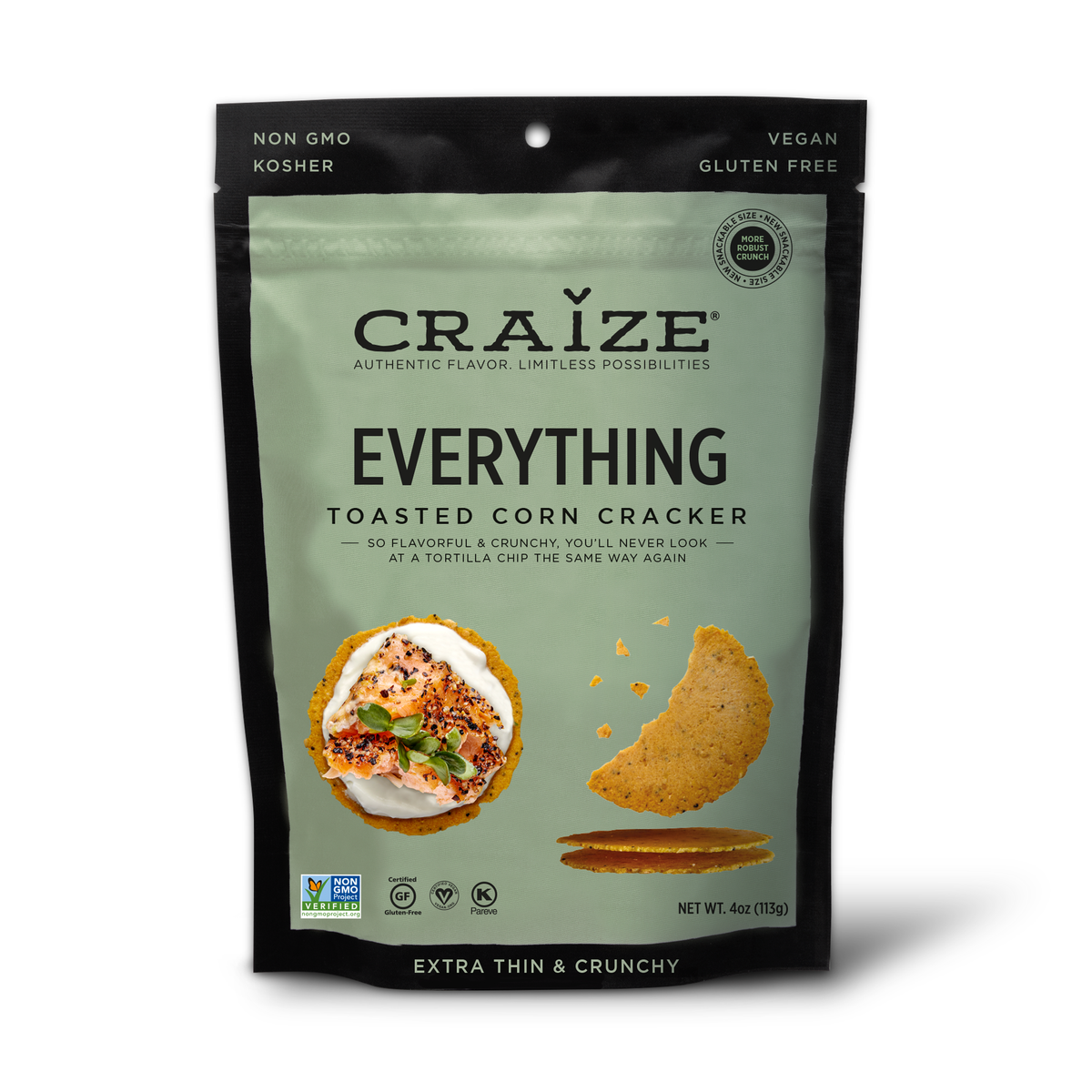 Craize Everything Toasted Corn Crackers 4 oz (113 g) – Tavola Italian ...
