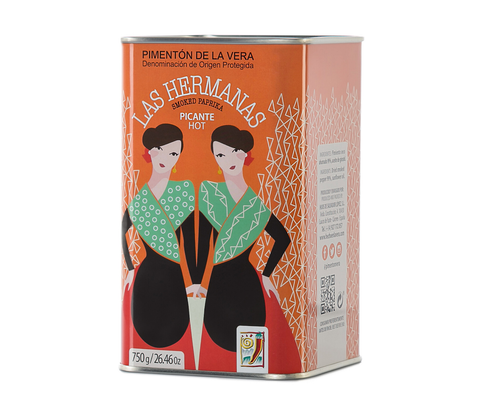 Las Hermanas Hot Smoked Paprika Picante Pimentón de la Vera DOP 2.47 oz (70 g)