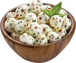 Lioni Marinated Ciliegine Cherry Size Fresh Mozzarella Cheese with Olive Oil Herbs and Spices 8 oz (227 g)