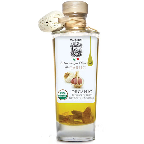 Marchesi Organic Garlic Infused Extra Virgin Olive Oil 6.76 fl oz (200 ml)