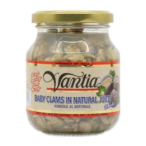 Vantia, Baby Clams in Natural Juice 9.5 oz (270 g)