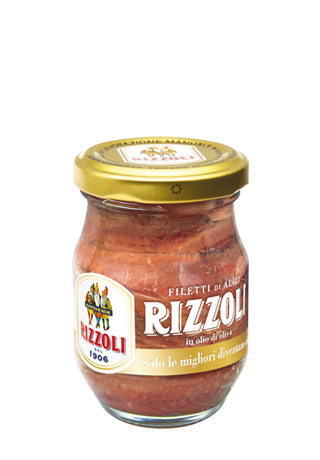 Rizzoli Anchovy Fillets in Olive Oil Jar 3.17 oz (90 g)