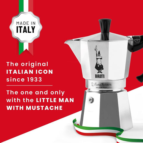 Coffee Maker Italian, Espresso Coffee Maker, 2-4 Cups Coffee Maker,  Bialetti Coffee Maker, Small Coffee Maker, Vintage Kitchenware Decor 