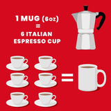 Bialetti Moka Stovetop Espresso Coffe Maker Pot 9 cups 14.2 fl oz* (420 ml*)