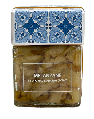 Casina Rossa Ritrovo Selections Melanzane Eggplant Slices in Olive oil Ceramic Lid 9.9 oz (280 g)