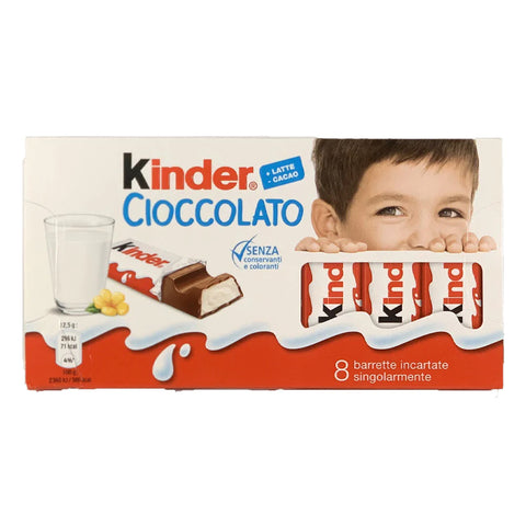 Ferrero Kinder Cioccolatto Barrette Milk Chocolate T8 3.52 oz (100 g)