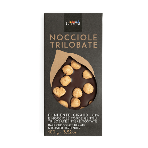 Giraudi Nocciole Trilobate Fondente 61 % Dark Chocolate 3.52 oz (100 g)
