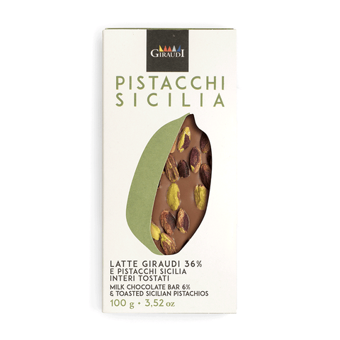 Giraudi Pistacchi Sicilia Latte 36 % Milk Chocolate 3.52 oz (100 g)