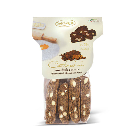 Monardo Cantuccini Mandorle e Cacao Biscotti Almonds and Cocoa 7.76 oz (220 g)
