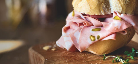 Mortadella with pistachio by weight