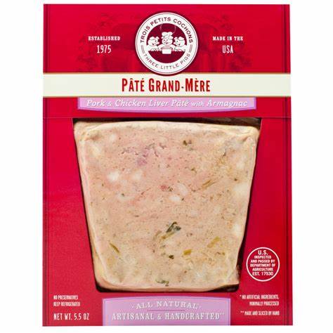 Three Little Pigs Pate Grand Mere Pork & Chicken liver with Armagnac Brandy and Port Wine 5.5oz (156 g)