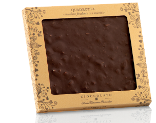 Antica Torroneria Quadrotta Dark Chocolate with Hazelnuts Box 6 oz (170 g)