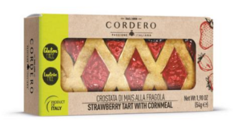 Cordero, Gluten Free Mini Tart with Strawberry Jam 1.9oz (54g)