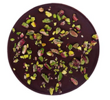 Sara, Round Dark Chocolate Bar (80 % Cocoa) w/ Pistachio 3.53 oz (100 g)