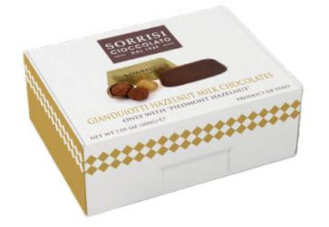 Sorrisi Cioccolato, Gianduiotti Hazelnut Milk Chocolates in box 7.05 oz (200 g)