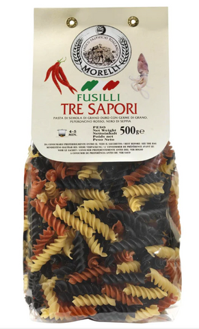 Antico Pastificio Toscano Morelli Color Fusilli Peperoncino & Squid Ink 17.6oz (500g)