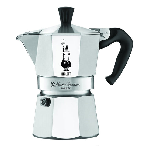 Bialetti Moka Stovetop Espresso Coffe Maker Pot 2 cups __ fl oz* (__ ml*)
