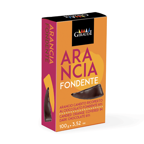 Giraudi Arancia Fondente Candied Orange Covered in Dark Chocolate 61 % 3.52 oz (100 g)