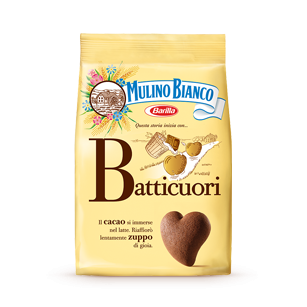 Mulino Bianco Batticuori con Cacao e Cioccolato Fondente Cookies 12.35 oz (350 g)