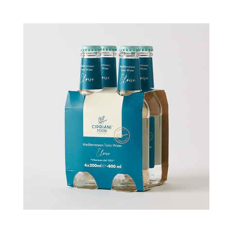 Cipriani Mediterranean Tonic Water 4 pack 6.08 fl oz (200 ml)