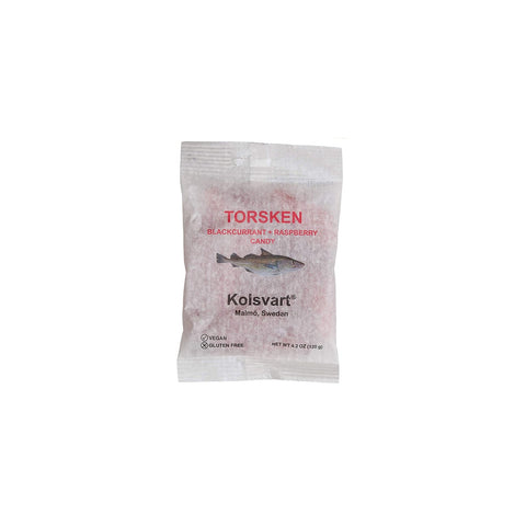 Kolsvart Torsken Blackurrant & Raspberry Candy Fish 4.25 oz (125 g)