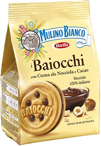 Mulino Bianco Baiocchi con Crema alla Nocciola e Cacao 9.16 oz (260 g)