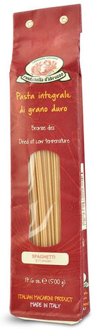 Rustichella d'abruzzo, Spaghetti Durum Whole Wheat Pasta 17.6 oz (500 g)